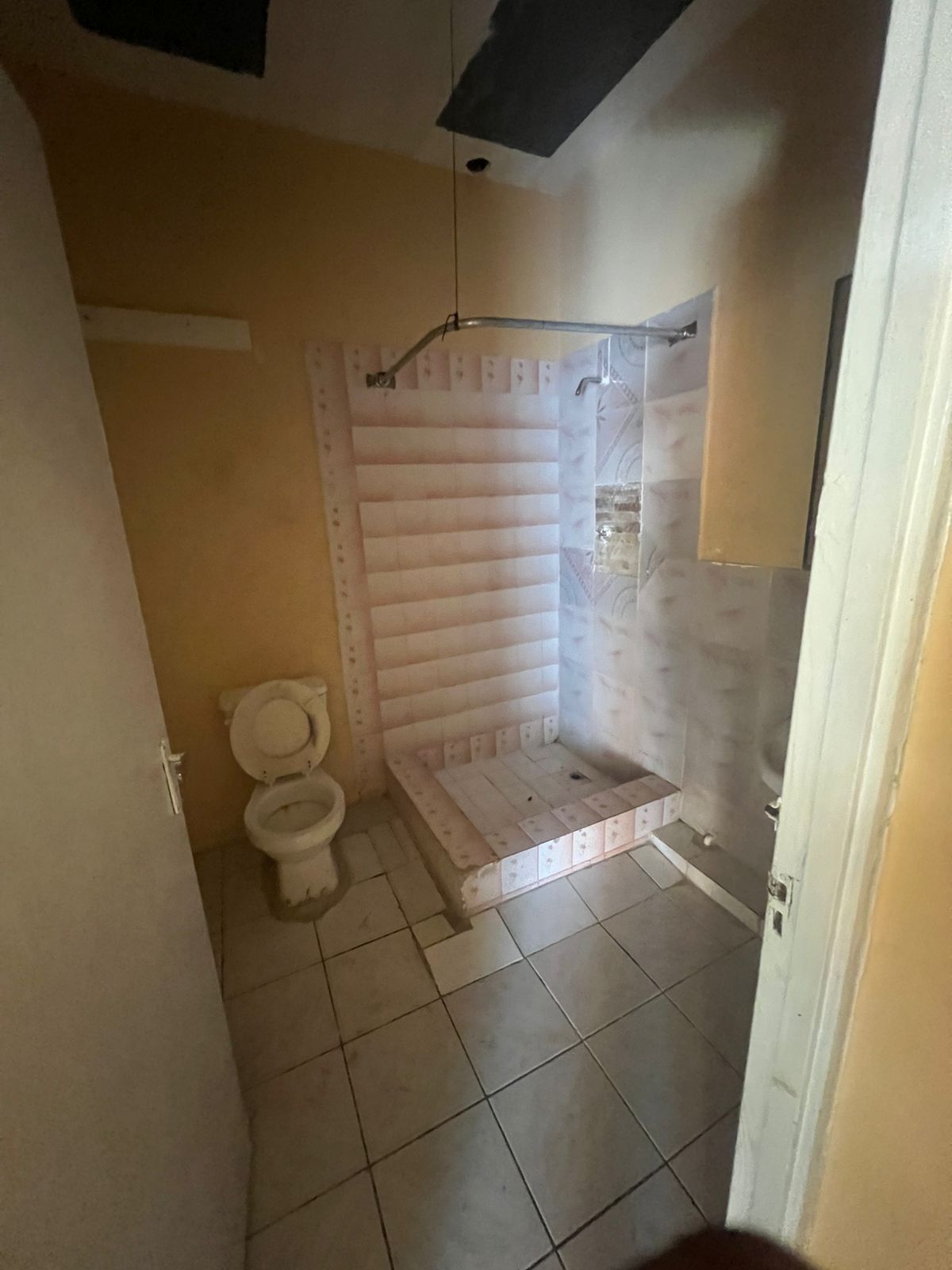 Bathroom with stand-up shower